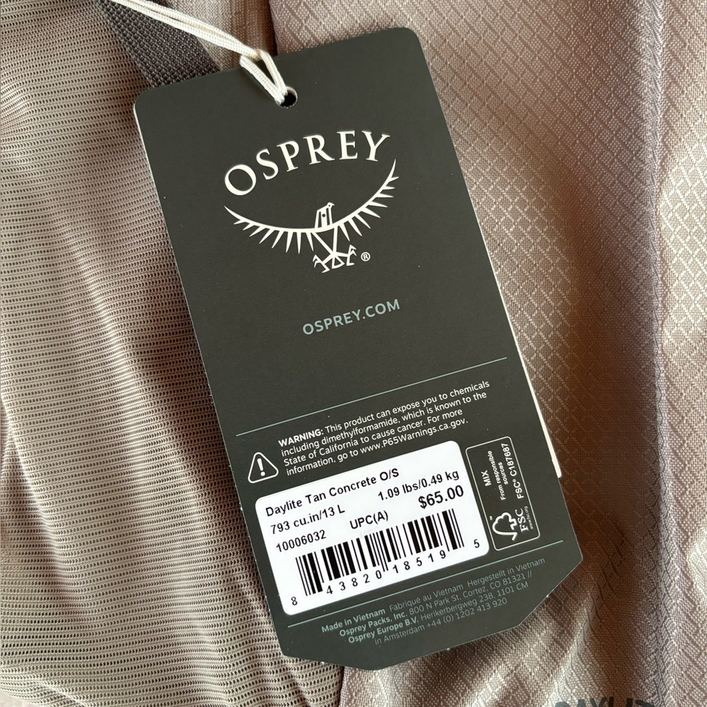 OSPREY NWT Daylite “Concrete Gray” Backpack - Picture 5 of 7